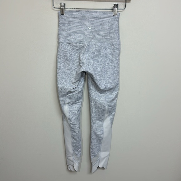 Lululemon Wunder Under Crop II Scallop 23" Wee Are From Space Silver Spoon - Picture 6 of 8